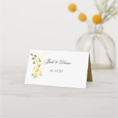 Waterverf Yellow Rose Bouquet Plaatskaartje (Achterkant)