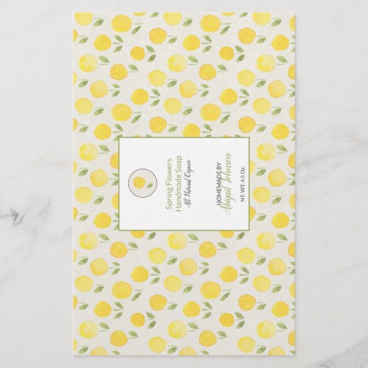 Waterverf Yellow Spring Flowers 💛💐 Zeepwraps (Voorkant)