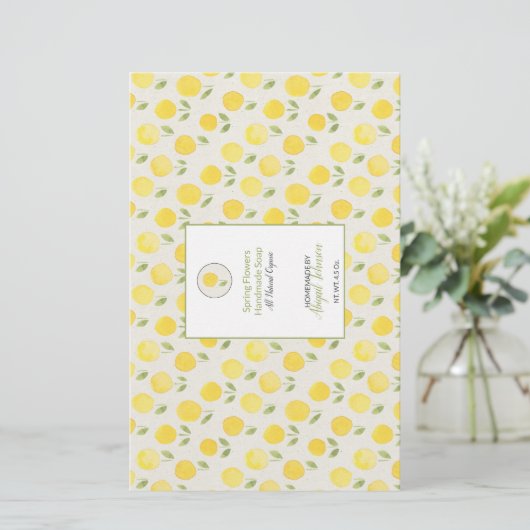 Waterverf Yellow Spring Flowers 💛💐 Zeepwraps (Staand voorkant)