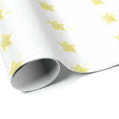Waterverf Yellow Stars Kerst Cadeaupapier (Rol Hoek)
