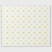 Waterverf Yellow Stars Kerst Cadeaupapier (Vlak)