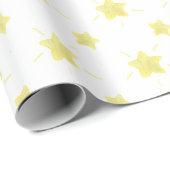Waterverf Yellow Stars Kerst Cadeaupapier (Rol Hoek)