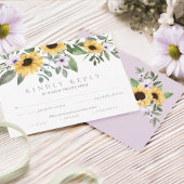 Waterverf Yellow Sunflower & Purple Flowers RSVP