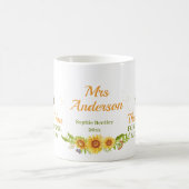 Waterverf Yellow Sunflower Teacher Appreciation Koffiemok (Center)