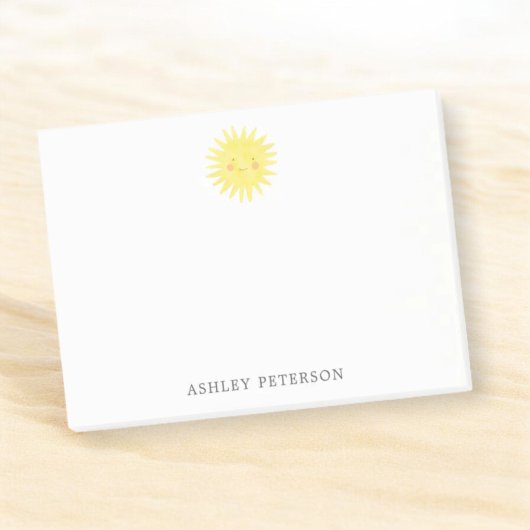 Waterverf Yellow Sunshine gepersonaliseerd Post-it® Notes