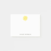 Waterverf Yellow Sunshine gepersonaliseerd Post-it® Notes (Voorkant)