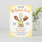 Waterverf Yellow Whisked Away Vrijgezellenfeest Kaart (Staand voorkant)