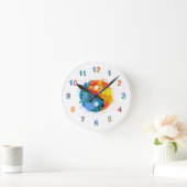 Waterverf Yin en Yang Wall Clock Clock Ronde Klok (Huis)