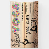 Waterverf Yoga boho Mediation instructeur healer Spandoek (Verticaal)