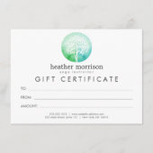 Waterverf Yoga- en Wellness Cadeaucertificaat (Voorkant)