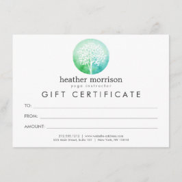 Waterverf Yoga- en Wellness Cadeaucertificaat