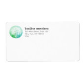 Waterverf Yoga en Wellness Etiket (Voorkant)