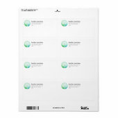 Waterverf Yoga en Wellness Etiket (Full Sheet)