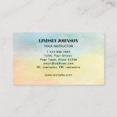 Waterverf Yoga Instructor voor levenscyclus Visitekaartje (Achterkant)
