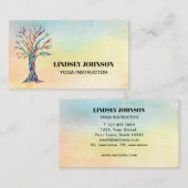 Waterverf Yoga Instructor voor levenscyclus Visitekaartje (Voorkant / Achterkant)