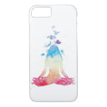 Waterverf Yoga Lotus Pose Phone Case