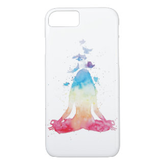 Waterverf Yoga Lotus Pose Phone Case