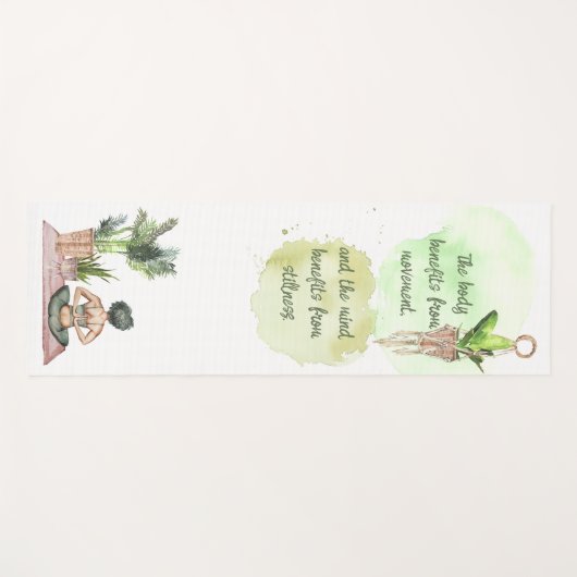 Waterverf Yoga Mat (Voorkant (horizontaal))