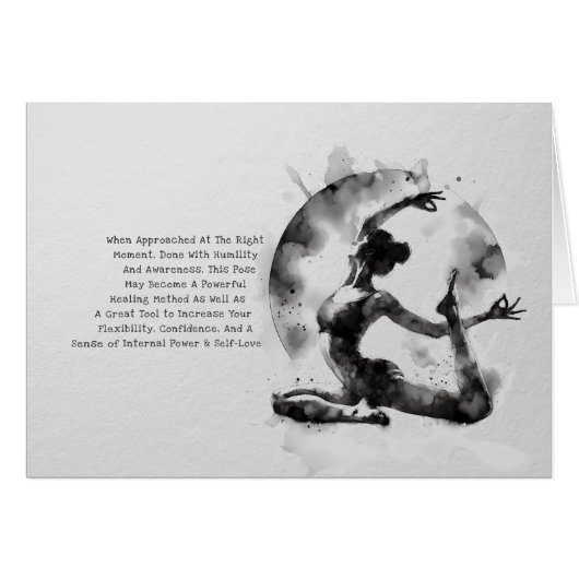 Waterverf Yoga Reiki One-Legged King Pigeon Pose (Voorkant Horizontaal)