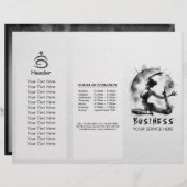 Waterverf Yoga Reiki One-Legged King Pigeon Pose (Voorkant / Achterkant)