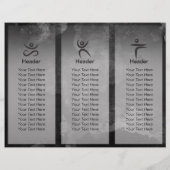 Waterverf Yoga Reiki One-Legged King Pigeon Pose (Achterkant)