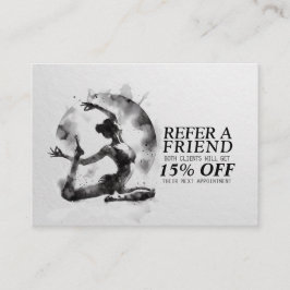 Waterverf Yoga Reiki One-Legged King Pigeon Pose Aanbevelingskaartje