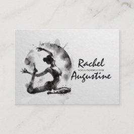 Waterverf Yoga Reiki One-Legged King Pigeon Pose Afsprakenkaartje