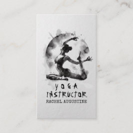 Waterverf Yoga Reiki One-Legged King Pigeon Pose Afsprakenkaartje