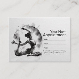 Waterverf Yoga Reiki One-Legged King Pigeon Pose Afsprakenkaartje