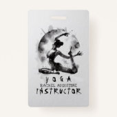 Waterverf Yoga Reiki One-Legged King Pigeon Pose Badge (Voorkant)