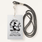 Waterverf Yoga Reiki One-Legged King Pigeon Pose Badge (Achterkant met draagriem)