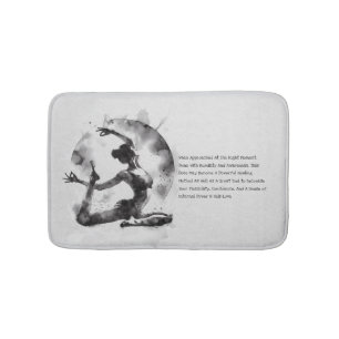 Waterverf Yoga Reiki One-Legged King Pigeon Pose Badmat