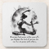 Waterverf Yoga Reiki One-Legged King Pigeon Pose Bier Onderzetter (Voorkant)