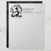 Waterverf Yoga Reiki One-Legged King Pigeon Pose Briefhoofd (Voorkant / Achterkant)