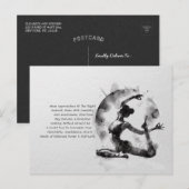 Waterverf Yoga Reiki One-Legged King Pigeon Pose Briefkaart (Voorkant / Achterkant)