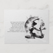 Waterverf Yoga Reiki One-Legged King Pigeon Pose Briefkaart (Voorkant)