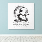 Waterverf Yoga Reiki One-Legged King Pigeon Pose Canvas Afdruk (Insitu (Houten vloer))