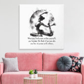 Waterverf Yoga Reiki One-Legged King Pigeon Pose Canvas Afdruk (Insitu (Woonkamer))