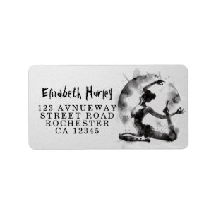 Waterverf Yoga Reiki One-Legged King Pigeon Pose Etiket