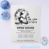 Waterverf Yoga Reiki One-Legged King Pigeon Pose Flyer (Enkel)