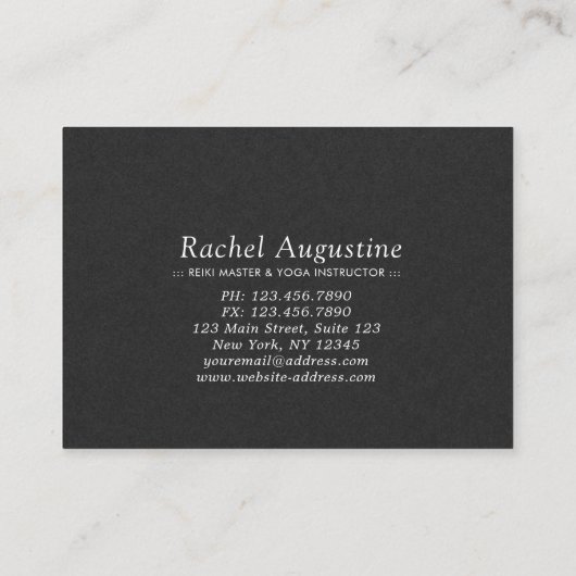 Waterverf Yoga Reiki One-Legged King Pigeon Pose Kortingskaartje (Achterkant)