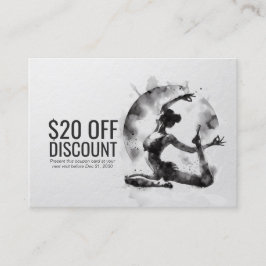 Waterverf Yoga Reiki One-Legged King Pigeon Pose Kortingskaartje