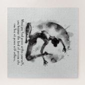 Waterverf Yoga Reiki One-Legged King Pigeon Pose Legpuzzel (Horizontaal)