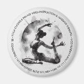 Waterverf Yoga Reiki One-Legged King Pigeon Pose Magneet (Voorkant)