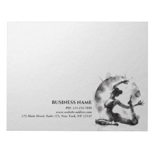 Waterverf Yoga Reiki One-Legged King Pigeon Pose Notitieblok