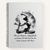 Waterverf Yoga Reiki One-Legged King Pigeon Pose Notitieboek (Voorkant)