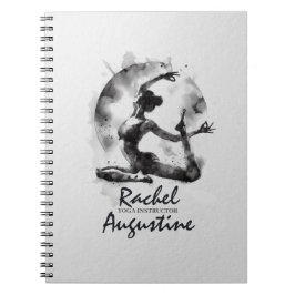 Waterverf Yoga Reiki One-Legged King Pigeon Pose Notitieboek