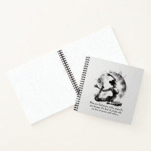 Waterverf Yoga Reiki One-Legged King Pigeon Pose Notitieboek