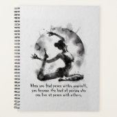 Waterverf Yoga Reiki One-Legged King Pigeon Pose Planner (Voorkant)