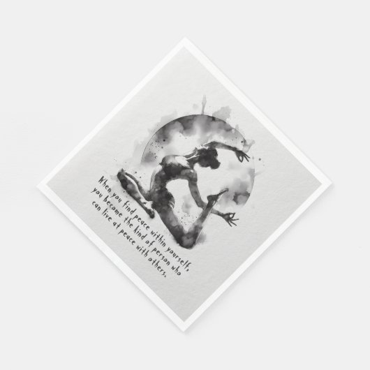 Waterverf Yoga Reiki One-Legged King Pigeon Pose Servet (Hoek)